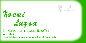 noemi luzsa business card